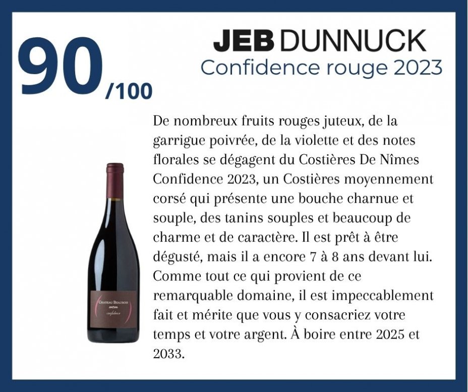 Jeb Dunnuck - Confidence rouge 2023