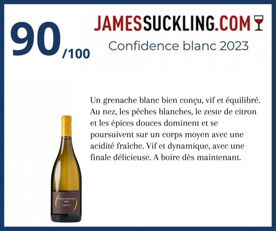 James Suckling - Confidence blanc 2023