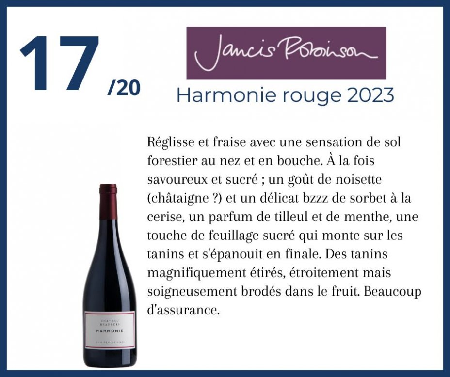 Jancis Robinson - Harmonie rouge 2023