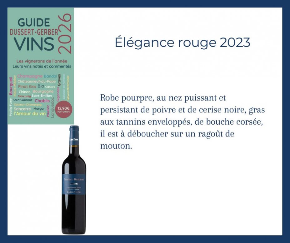 Guide Dussert-Gerbet 2026 - lgance rouge 2023