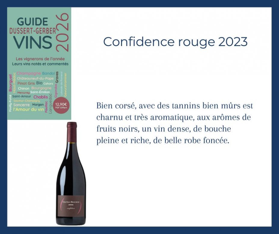 Guide Dussert-Gerber 2026 - Confidence rouge 2023