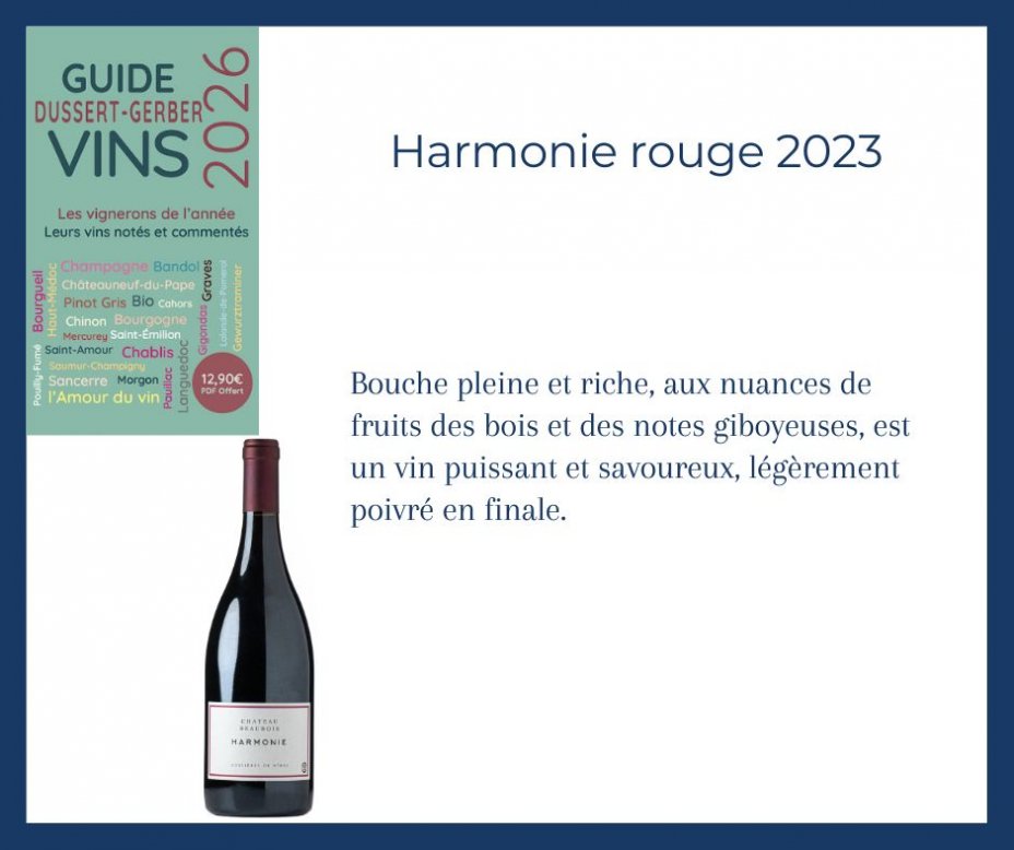 Guide Dussert-Gerbet 2026 - Harmonie rouge 2023