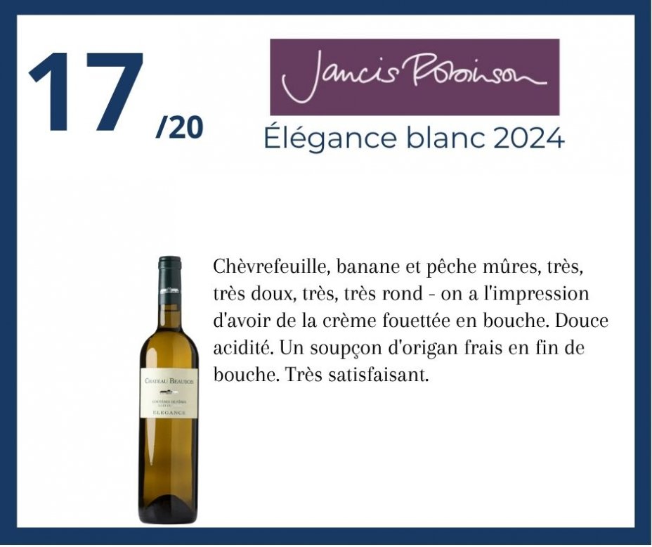Jancis Robinson - �l�gance blanc 2024