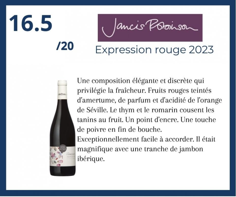 Jancis Robinson - Expression rouge 2023