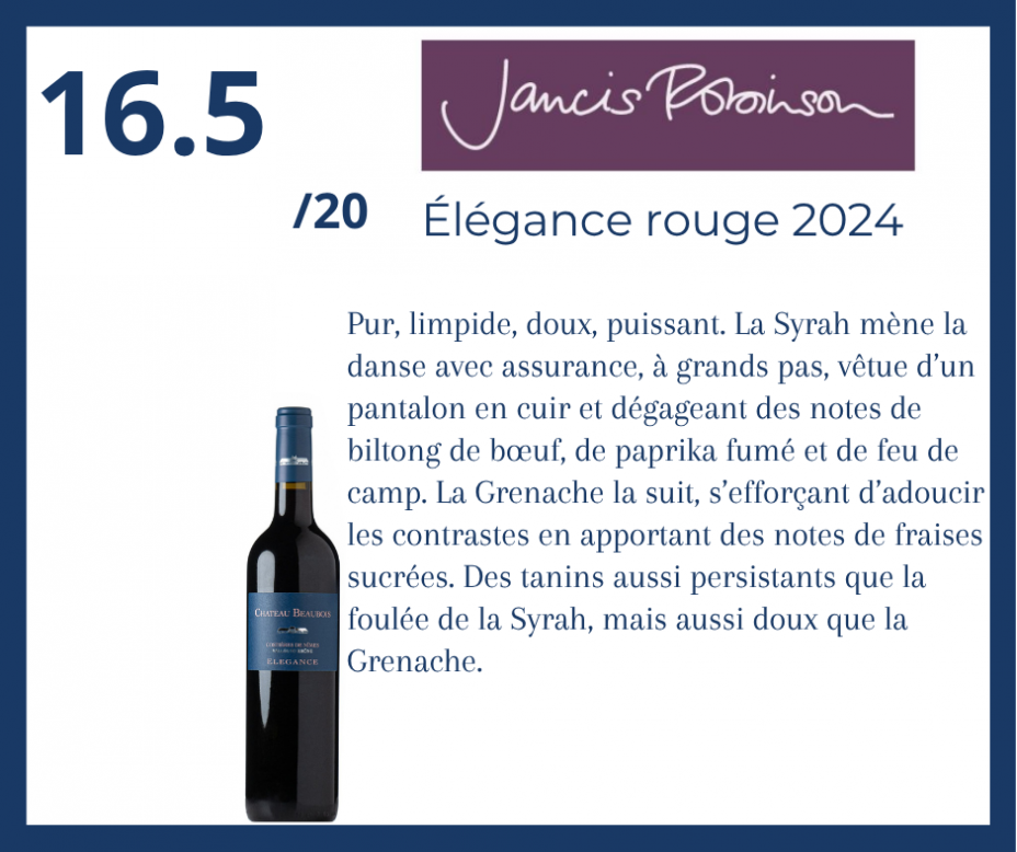 Jancis Robinson - �l�gance rouge 2024