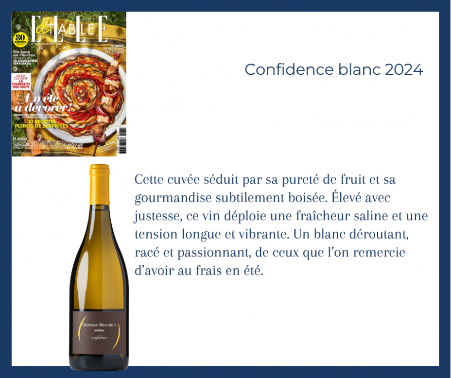 ELLE � table - Confidence blanc 2024