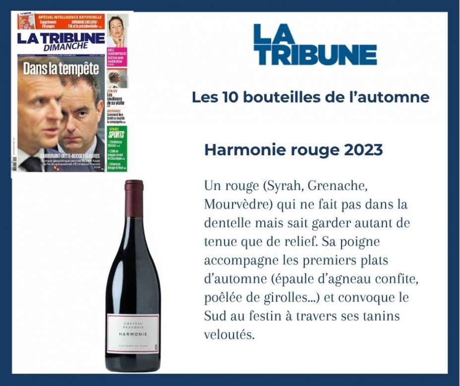 La Tribune - Harmonie rouge 2023