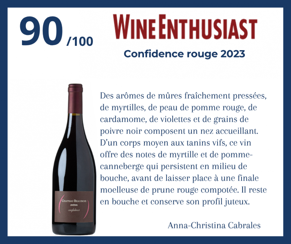 Wine Enthusiast - Confidence rouge 2023