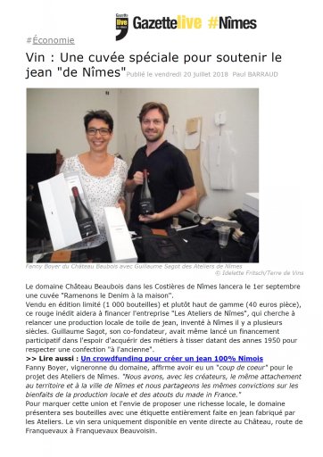 GazetteLive 20 juillet 2018