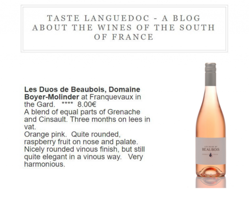 Taste Languedoc Blog -  Tuesday 9 july 2019