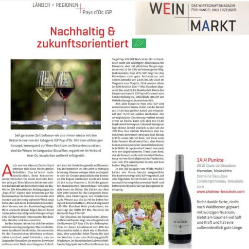 Wein+Markt - Octobre 2019
